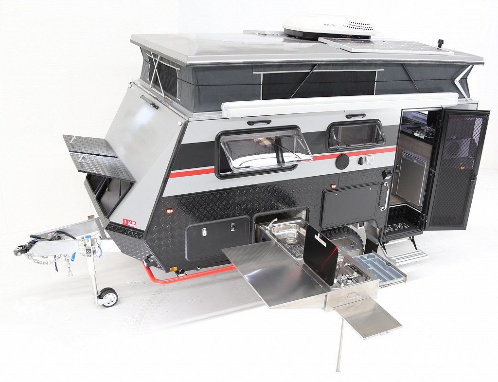 22ft 14ft 16ft Off Road Caravans For Sale  Only Black Tent Camper With HD AM/FM Radio Bluetooth