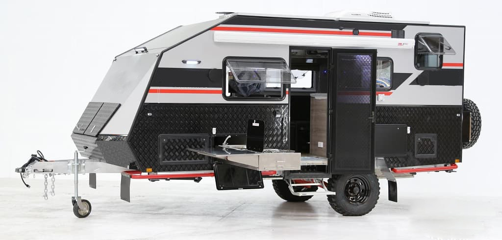 16 Foot 12 Foot Camper Trailer Hard Top Roof En Suite Bathroom Awning Kitchen Circuit System