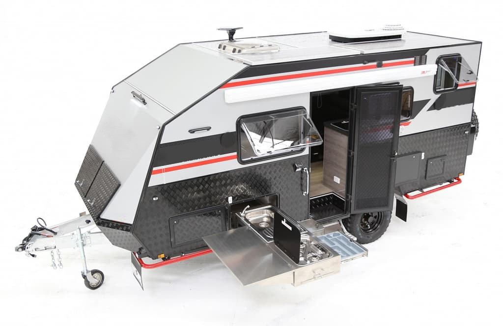 Large Space Hard Top Caravans For Sale With Solar Panels Spacious Bathrooms Provides Excellent Off-Road