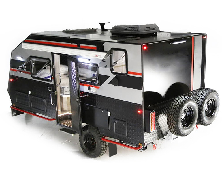 Large Space Hard Top Caravans For Sale With Solar Panels Spacious Bathrooms Provides Excellent Off-Road