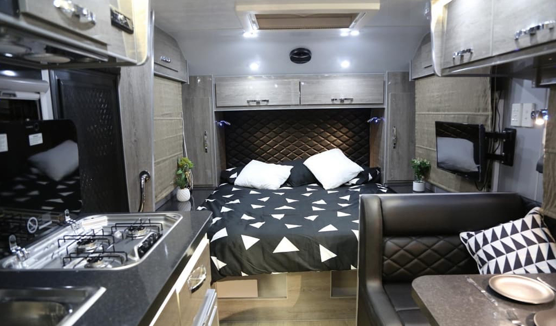 Large Space Hard Top Caravans For Sale With Solar Panels Spacious Bathrooms Provides Excellent Off-Road