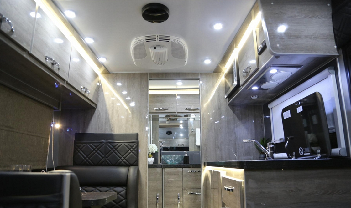 Luxury Hardtop Folding Campers For Sale With Monolithic Aluminium Roof Lockable Folding Bar Wood Grain Floor