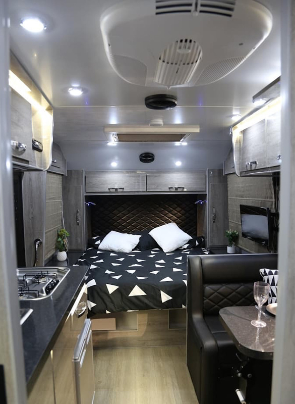 Luxury Hardtop Folding Campers For Sale With Monolithic Aluminium Roof Lockable Folding Bar Wood Grain Floor