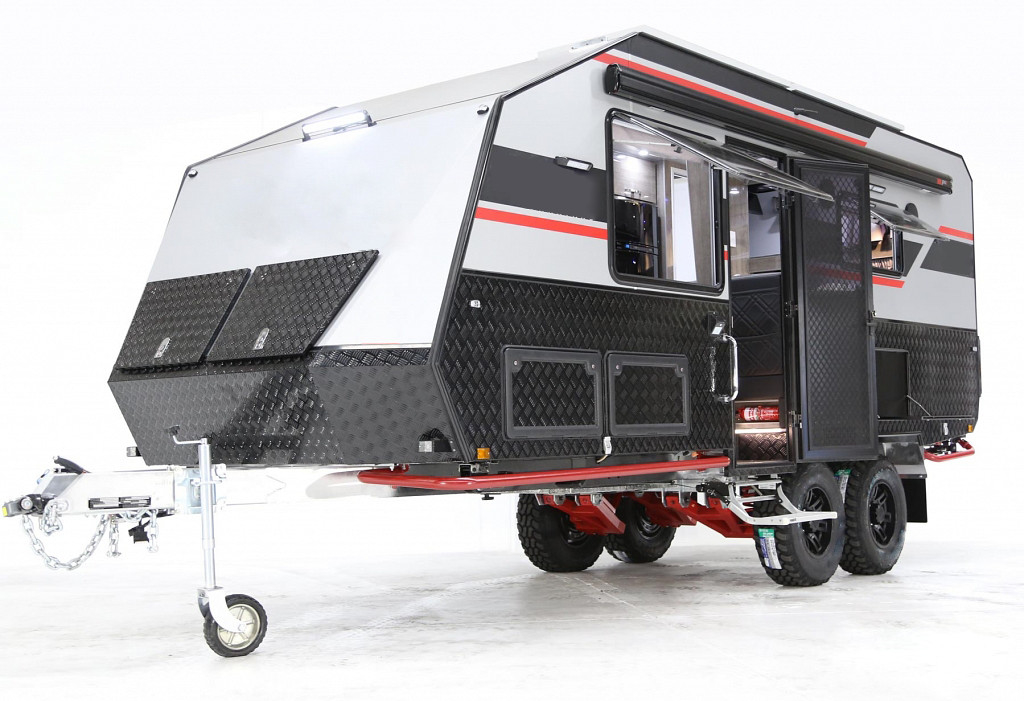 Hardtop Camping Trailers For Sale With Lockable Bar Monolithic Vents Integrated Bathroom Power Supply