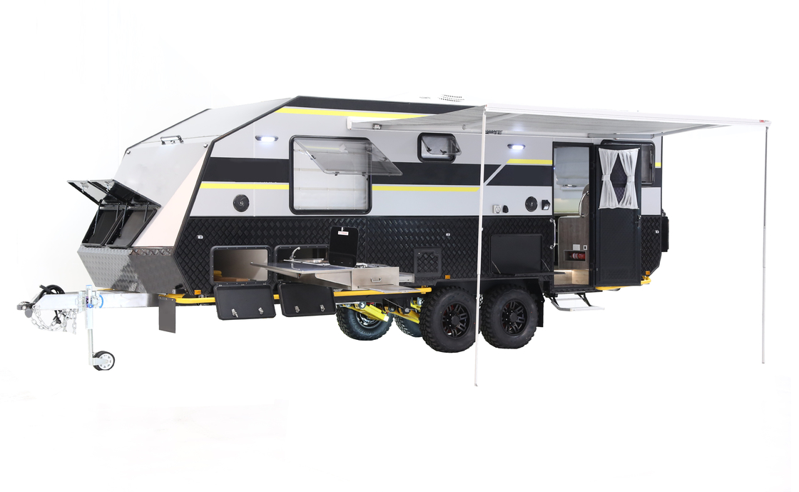 6 5 4 3 2 Person Off Road Caravan Towing  Refrigerator Stove Oven Microwave Separate Toilet Shower All Round