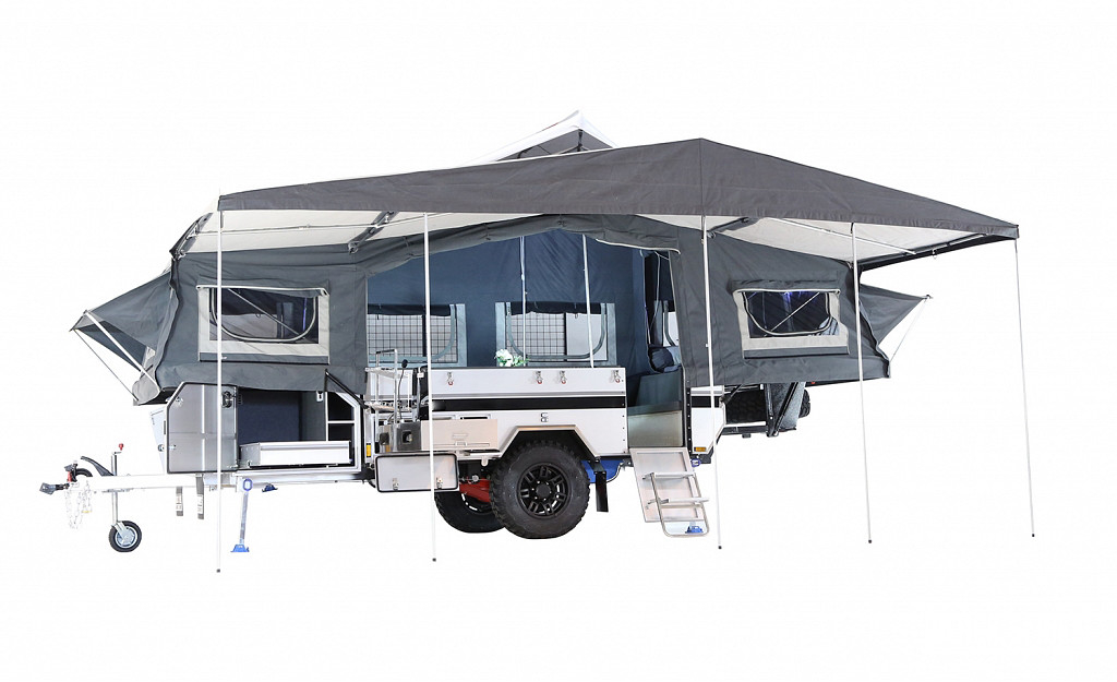 Capable Travel Off Road Camping Utility Trailer Caravan With Powerful Independent Suspension Solar System