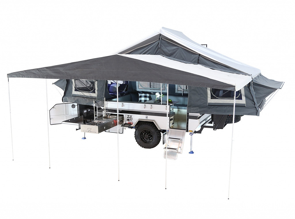 Capable Travel Off Road Camping Utility Trailer Caravan With Powerful Independent Suspension Solar System