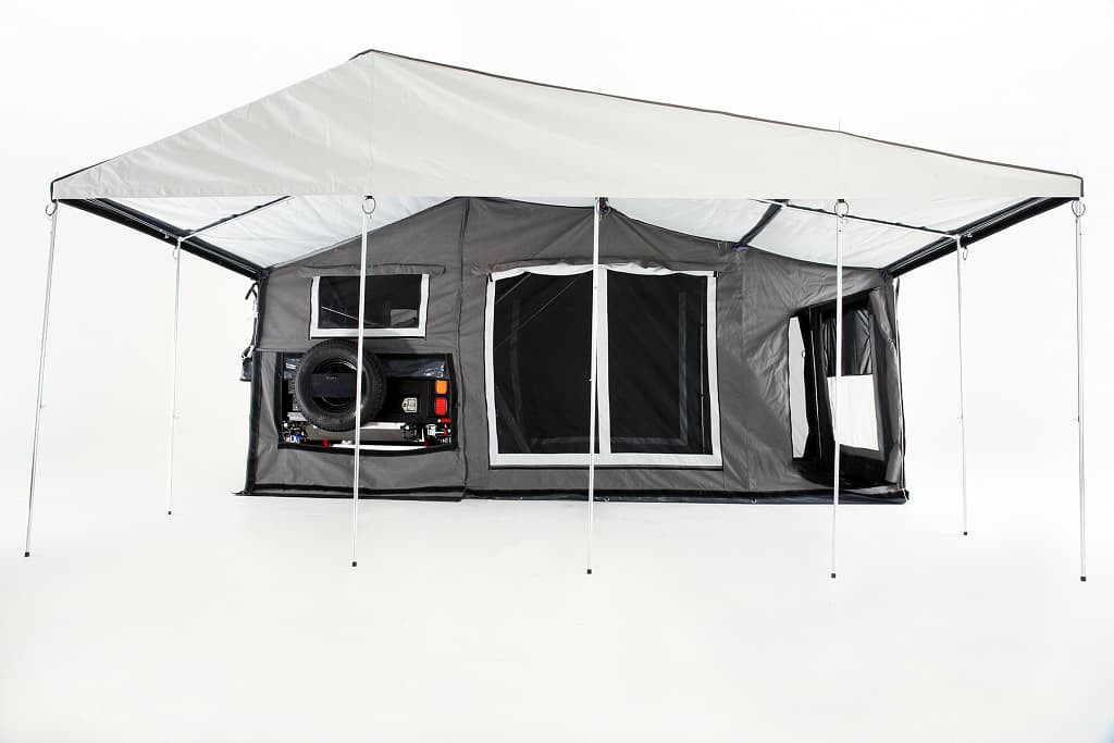 4 Person Off Road Adventure Trailer Camper All Terrain Tires On The Road And Off Road