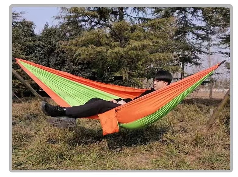 Recycled Lightweight Parachute Fabric Material Outdoor Hammock Hanging Chair Portable Folding Hammock Design