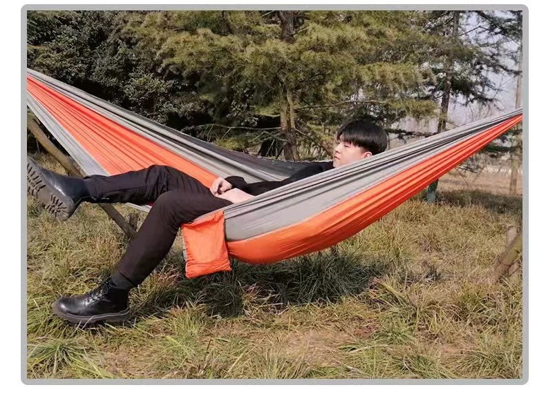 Recycled Lightweight Parachute Fabric Material Outdoor Hammock Hanging Chair Portable Folding Hammock Design