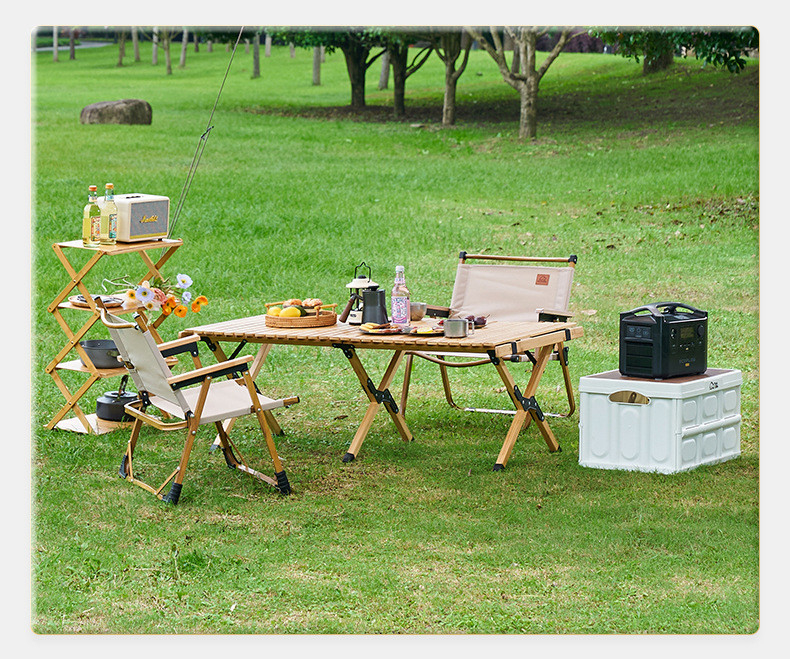 4 Tier Outdoor Retractable Folding Storage Racks Portable Multi Layer Picnic Racks